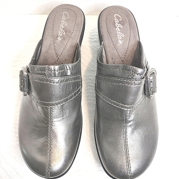 Cabela's Metallic Leather Clogs, Size 9.5 - Picture 3 of 7